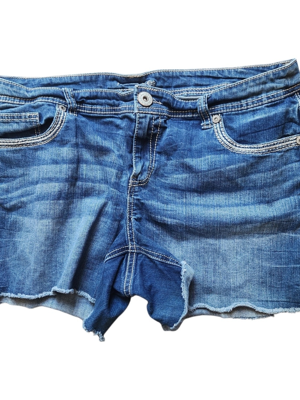 Maurices Blue Denim Cutoff Shorts Womens Size 18 with Stretch